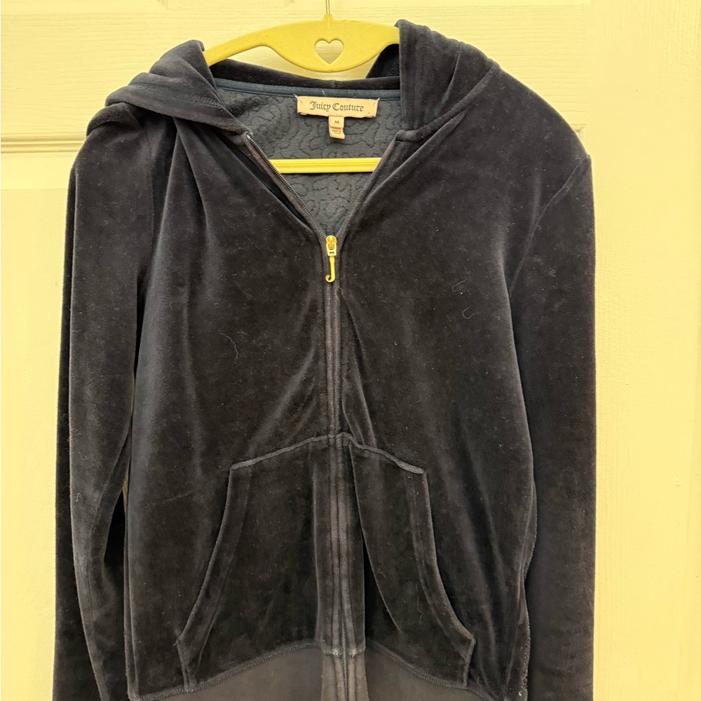 Juicy Couture Navy Velour Hoodie